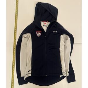 TYR Team USA Water Polo Full Zip Jacket Hoodie Men’s Size Medium